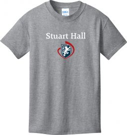 STUART HALL - Port & Company - Youth Core Cotton Tee, Athletic Heather